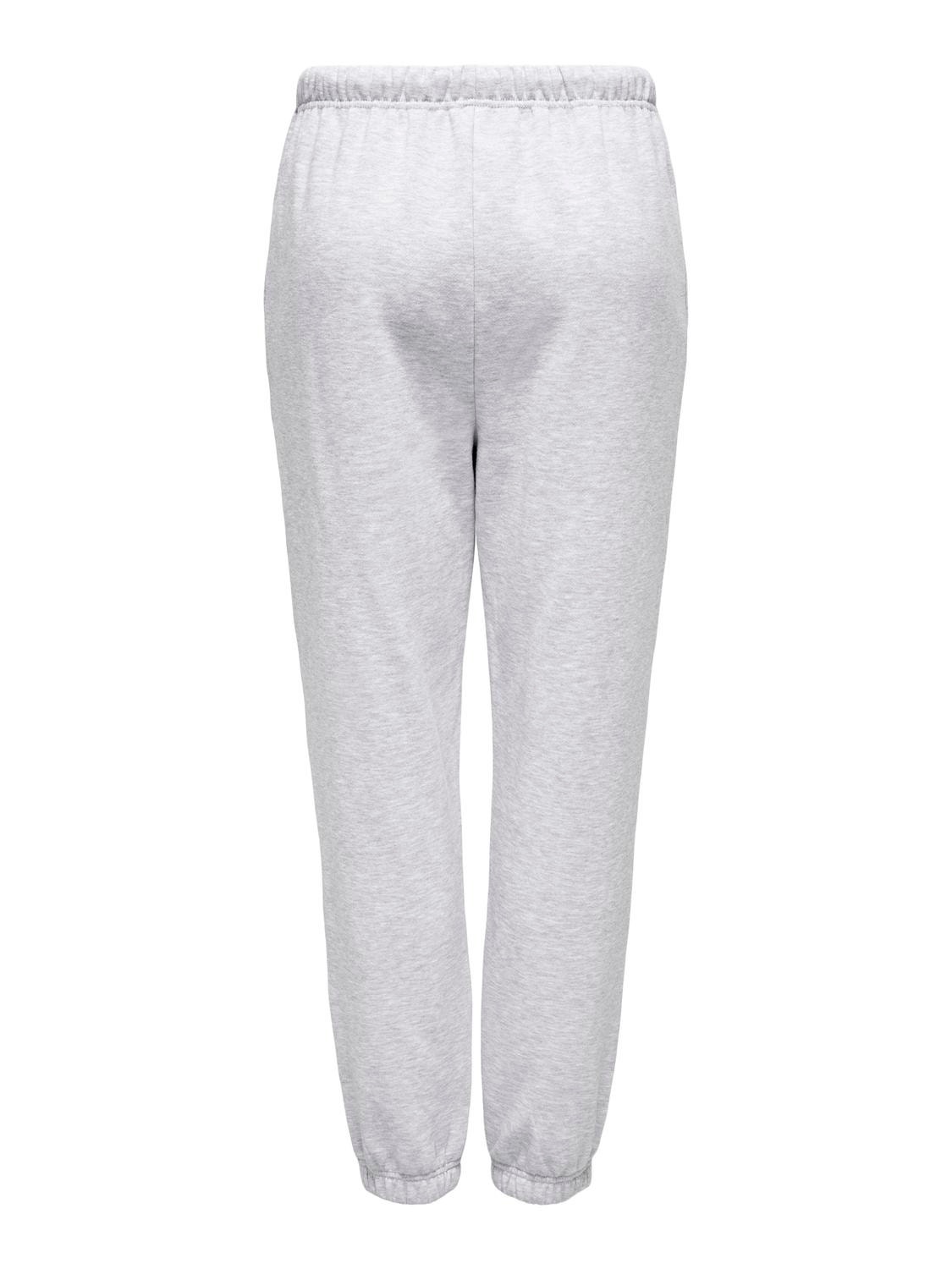 ONLY Pantalons Regular Fit Élastique -Light Grey Melange - 15321402