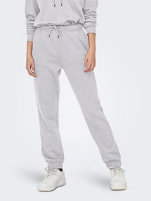 ONLY Regular Fit Elasticated hems Trousers -Light Grey Melange - 15321402