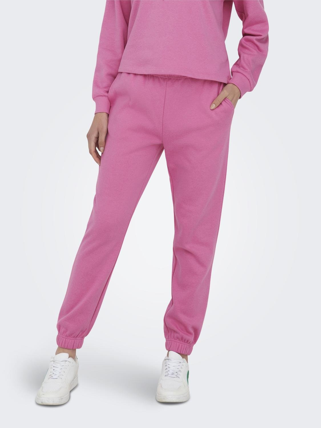 ONLY Solid color sweatpants -Fuchsia Pink - 15321402