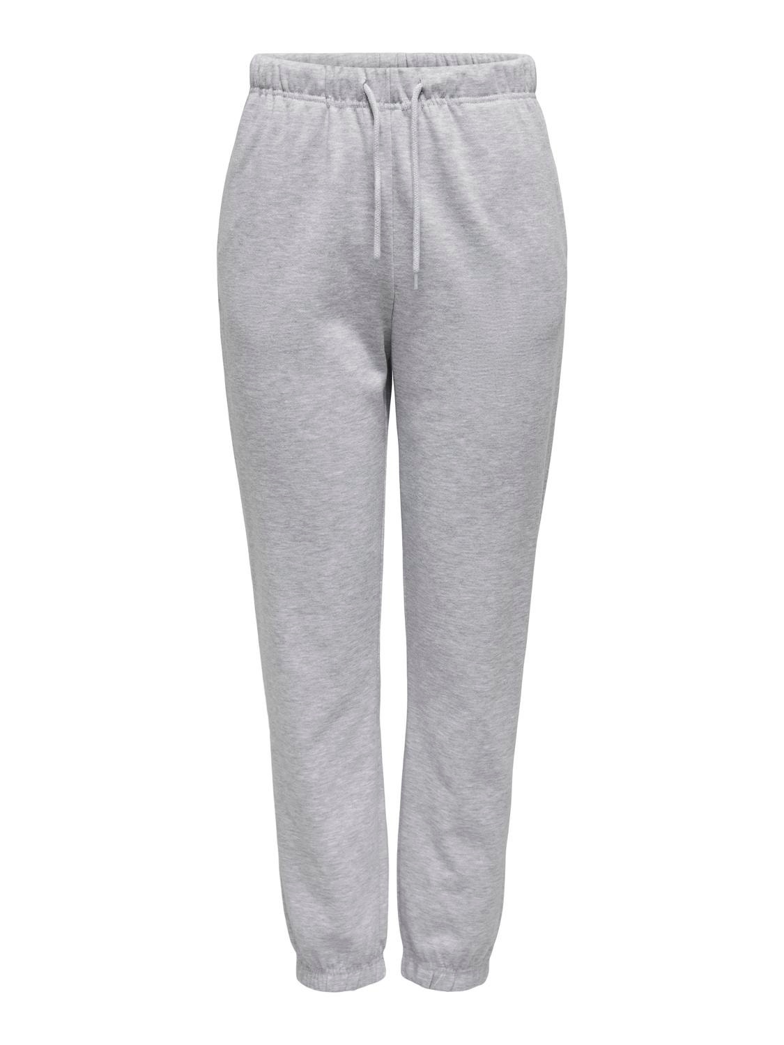 ONLY Solid color sweatpants -Light Grey Melange - 15321402