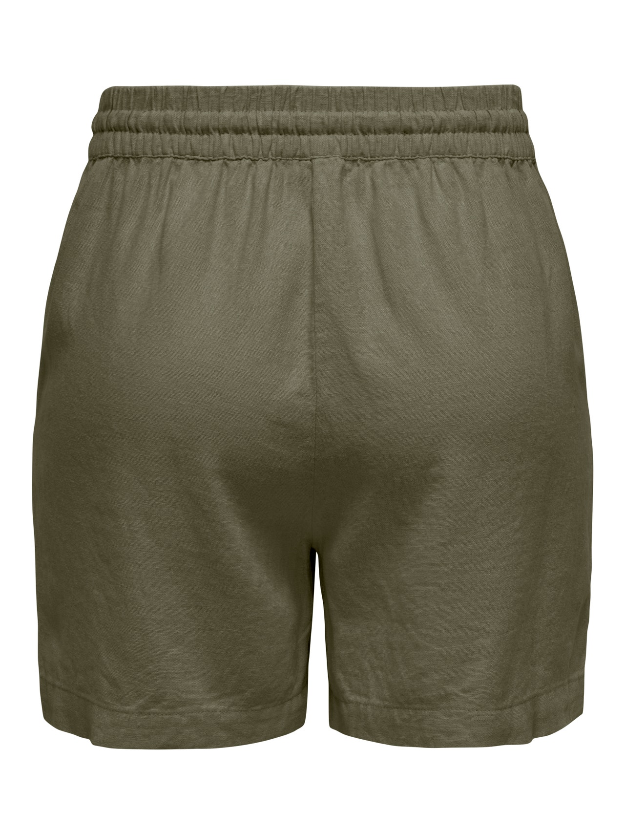 ONLY High waisted linen shorts -Kalamata - 15321518