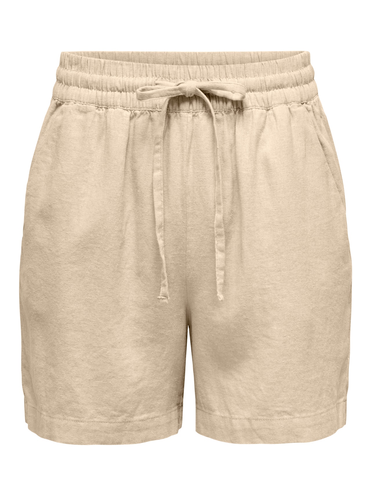 ONLY Normal passform Hög midja Shorts -Oatmeal - 15321518