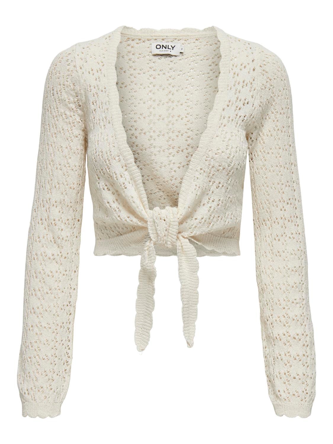 ONLY v-neck knitted cardigan -Ecru - 15321529