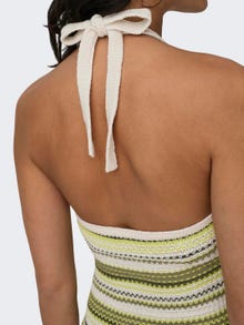ONLY Regular Fit Halter neck Knit top -Ecru - 15321531