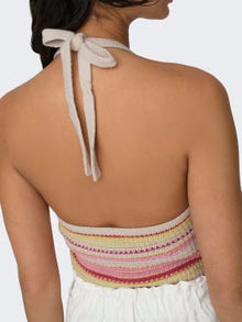 ONLY Regular Fit Halter neck Knit top -Ecru - 15321531