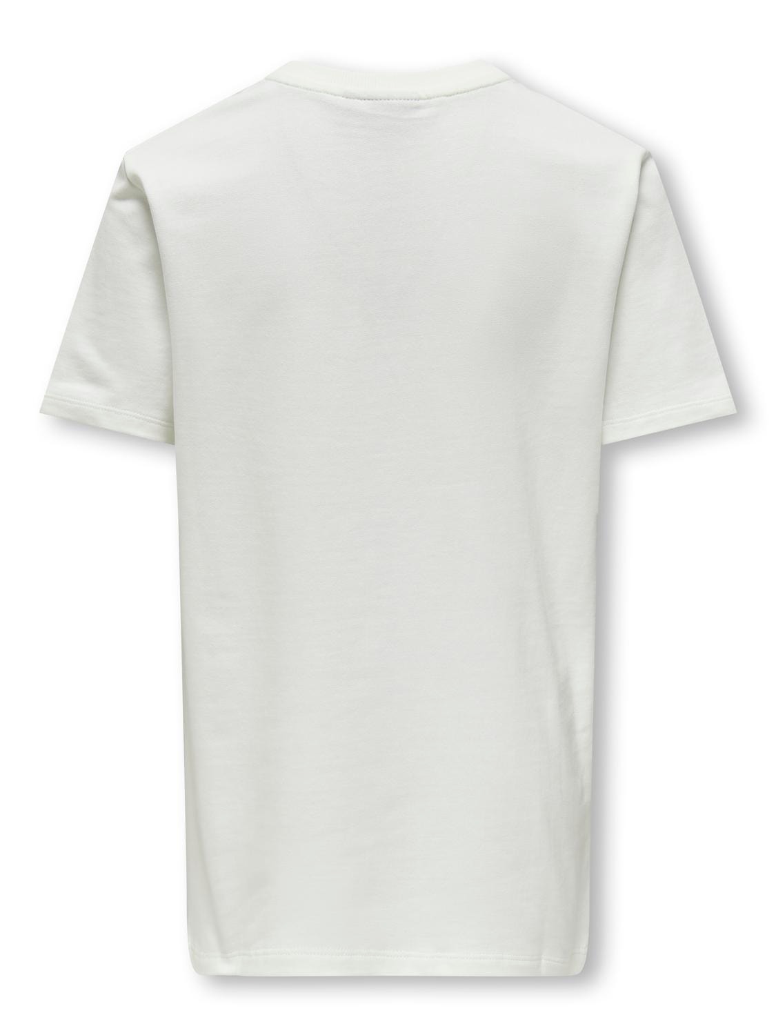 ONLY T-shirts Regular Fit Col rond -Cloud Dancer - 15321711