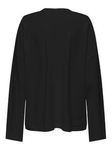 ONLY Solid colored o-neck top -Black - 15321733