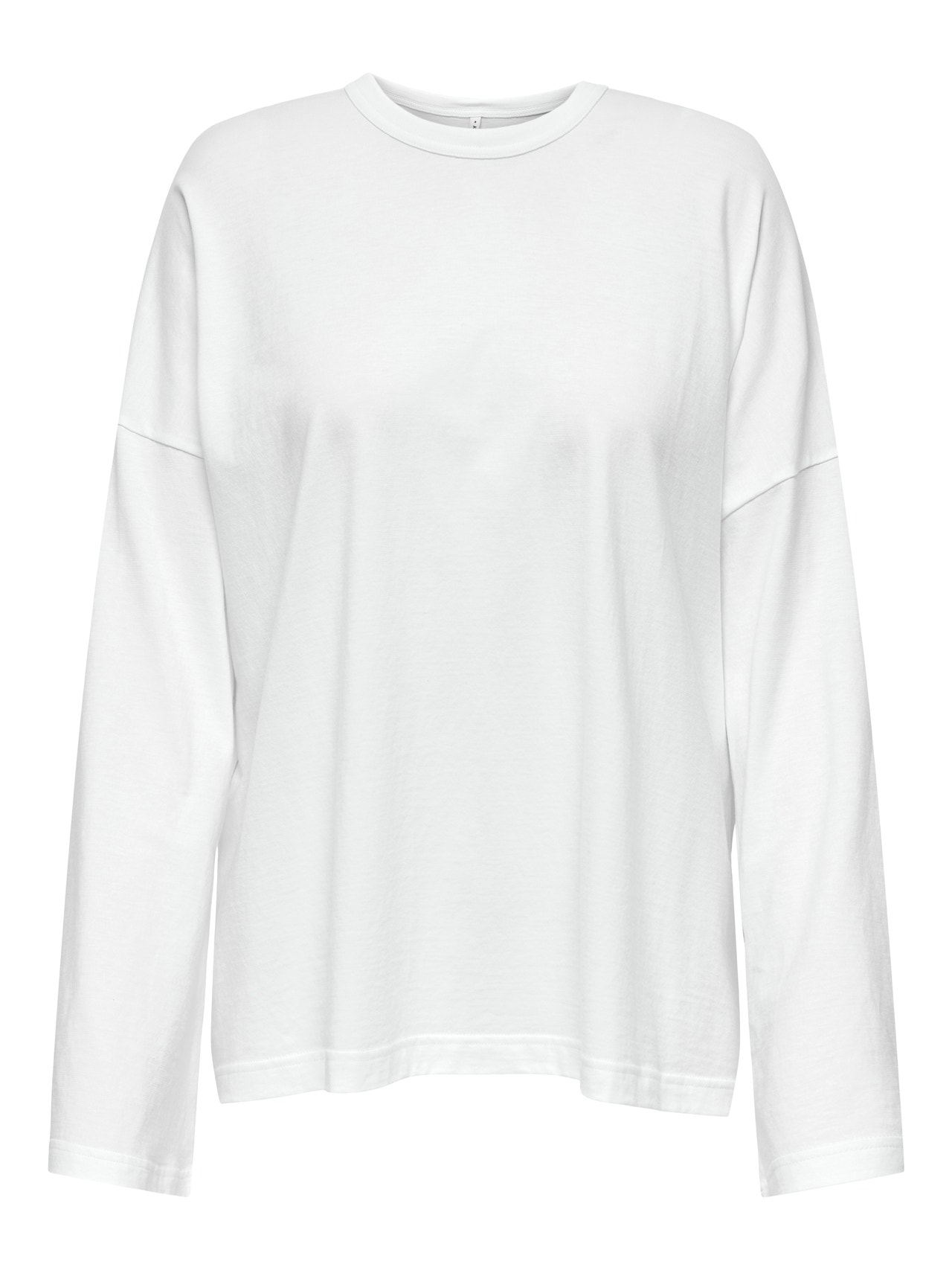 ONLY Regular Fit Round Neck Dropped shoulders Top -White - 15321733