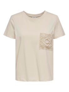 ONLY O-hals t-shirt -Sandshell - 15322073