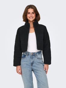 ONLY High neck teddy jacket -Black - 15322080