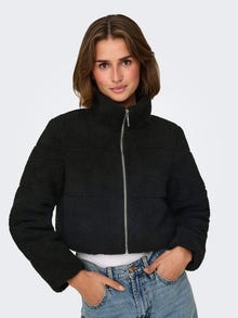 ONLY High neck teddy jacket -Black - 15322080