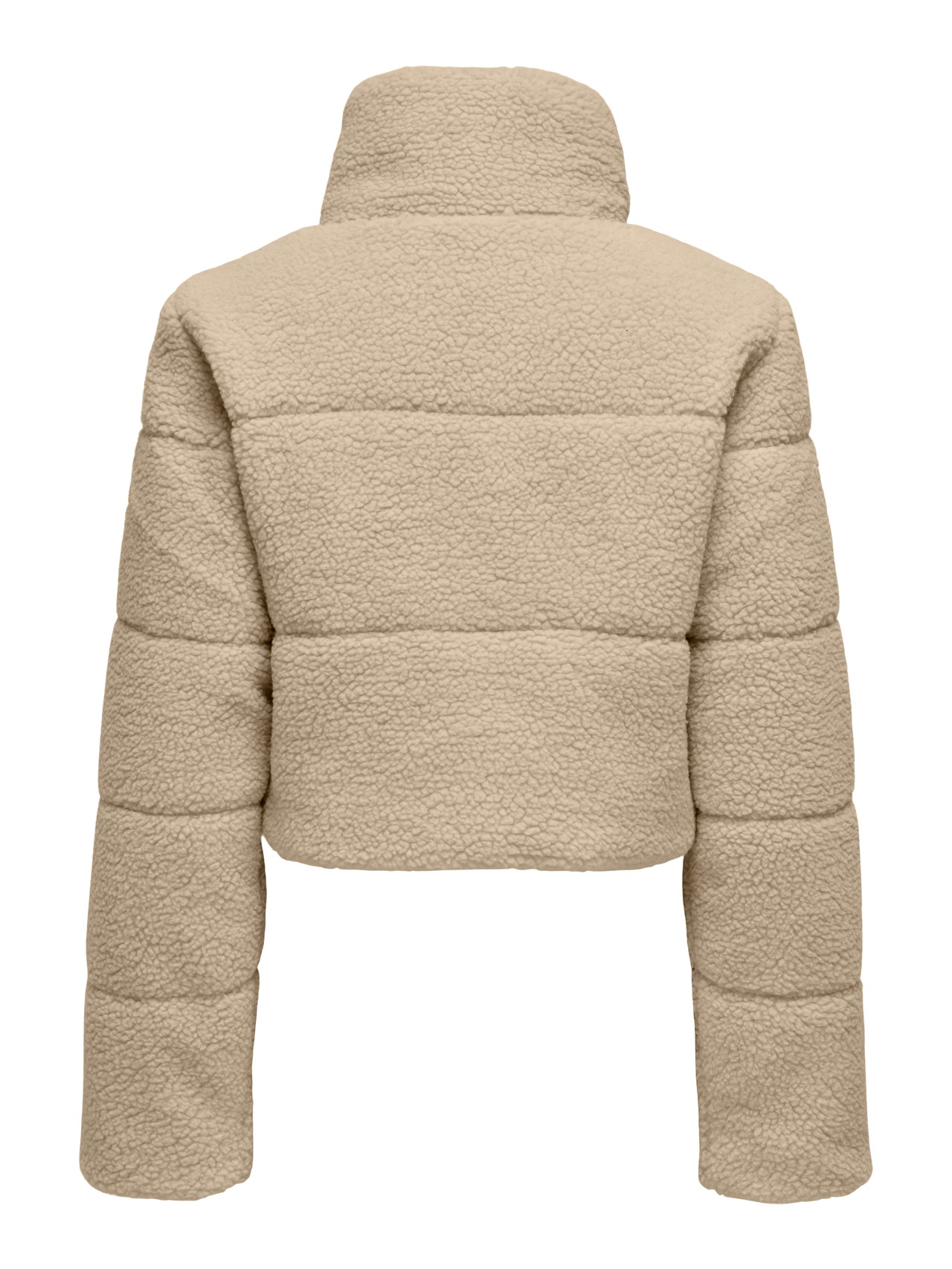 ONLY High neck teddy jacket -Humus - 15322080