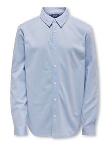 ONLY Normal geschnitten Hemdkragen Ärmelbündchen mit Knopf Hemd -Cashmere Blue - 15322134