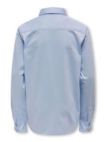 ONLY Normal geschnitten Hemdkragen Ärmelbündchen mit Knopf Hemd -Cashmere Blue - 15322134