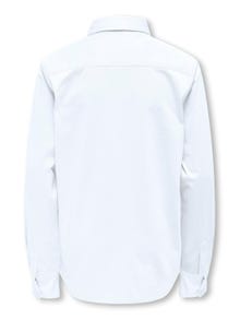 ONLY Normal geschnitten Hemdkragen Ärmelbündchen mit Knopf Hemd -Bright White - 15322134