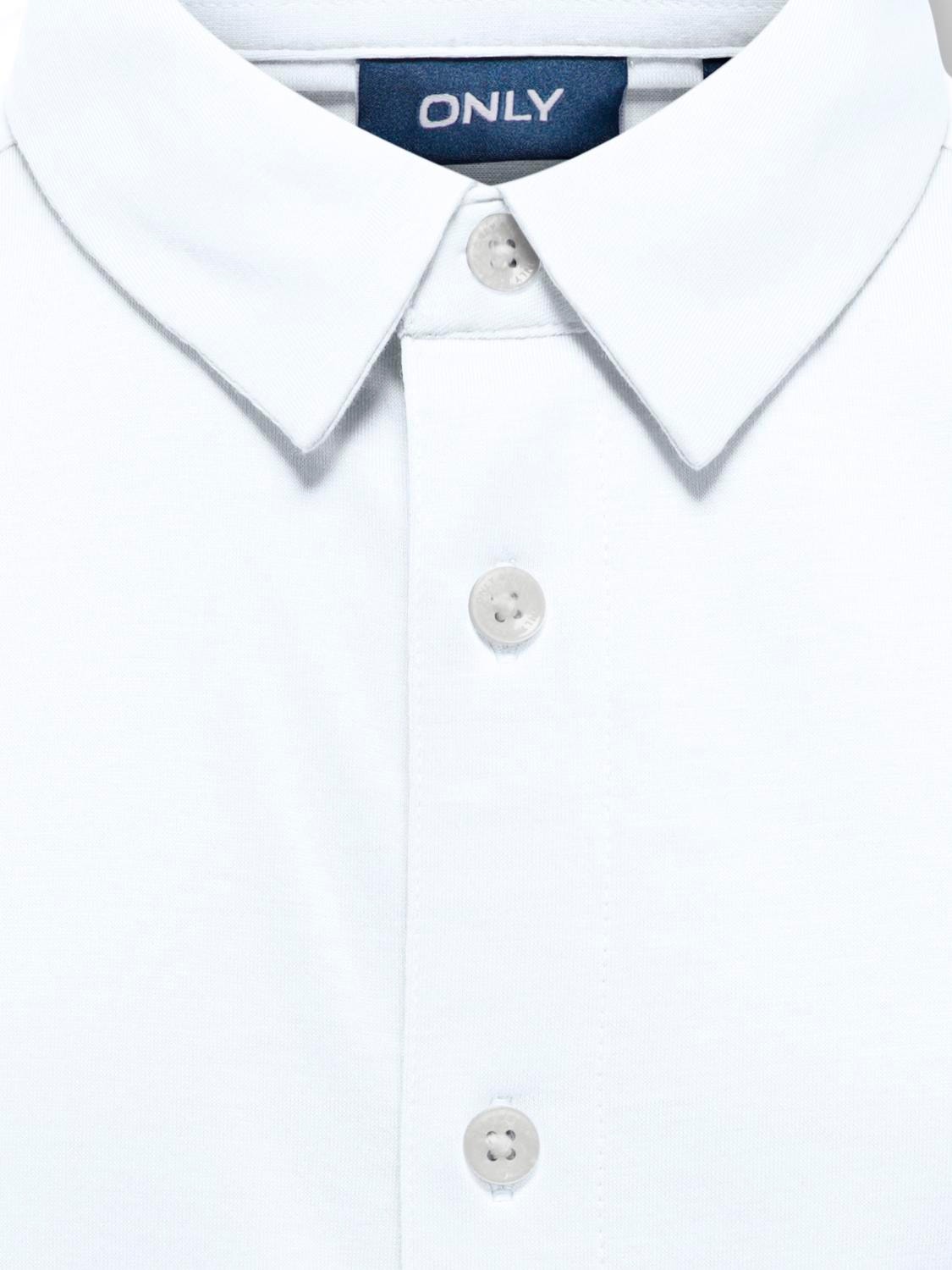 ONLY Regular fit Overhemd kraag Manchetten met knoop Overhemd -Bright White - 15322134