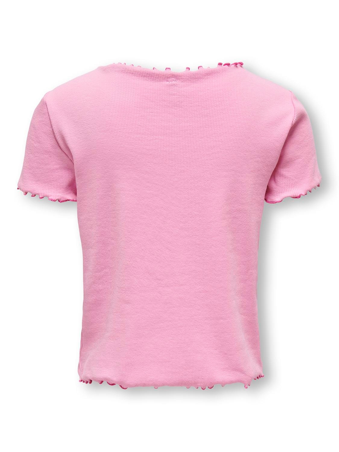ONLY Regular Fit V-Neck Top -Begonia Pink - 15322208