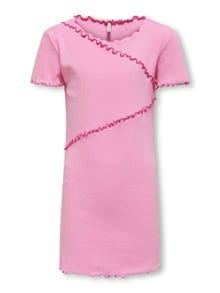 ONLY Enger Schnitt Rundhals Kurzes Kleid -Begonia Pink - 15322221