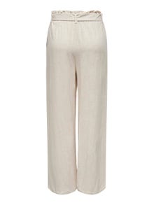ONLY High waisted linen pants -Moonbeam - 15322259