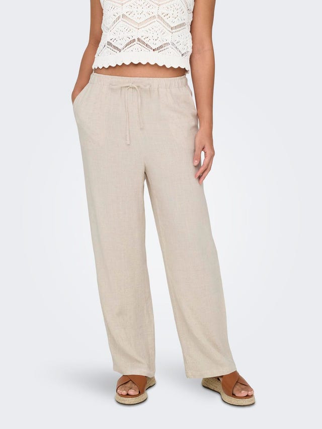 ONLY Straight Fit Mid waist Trousers - 15322263