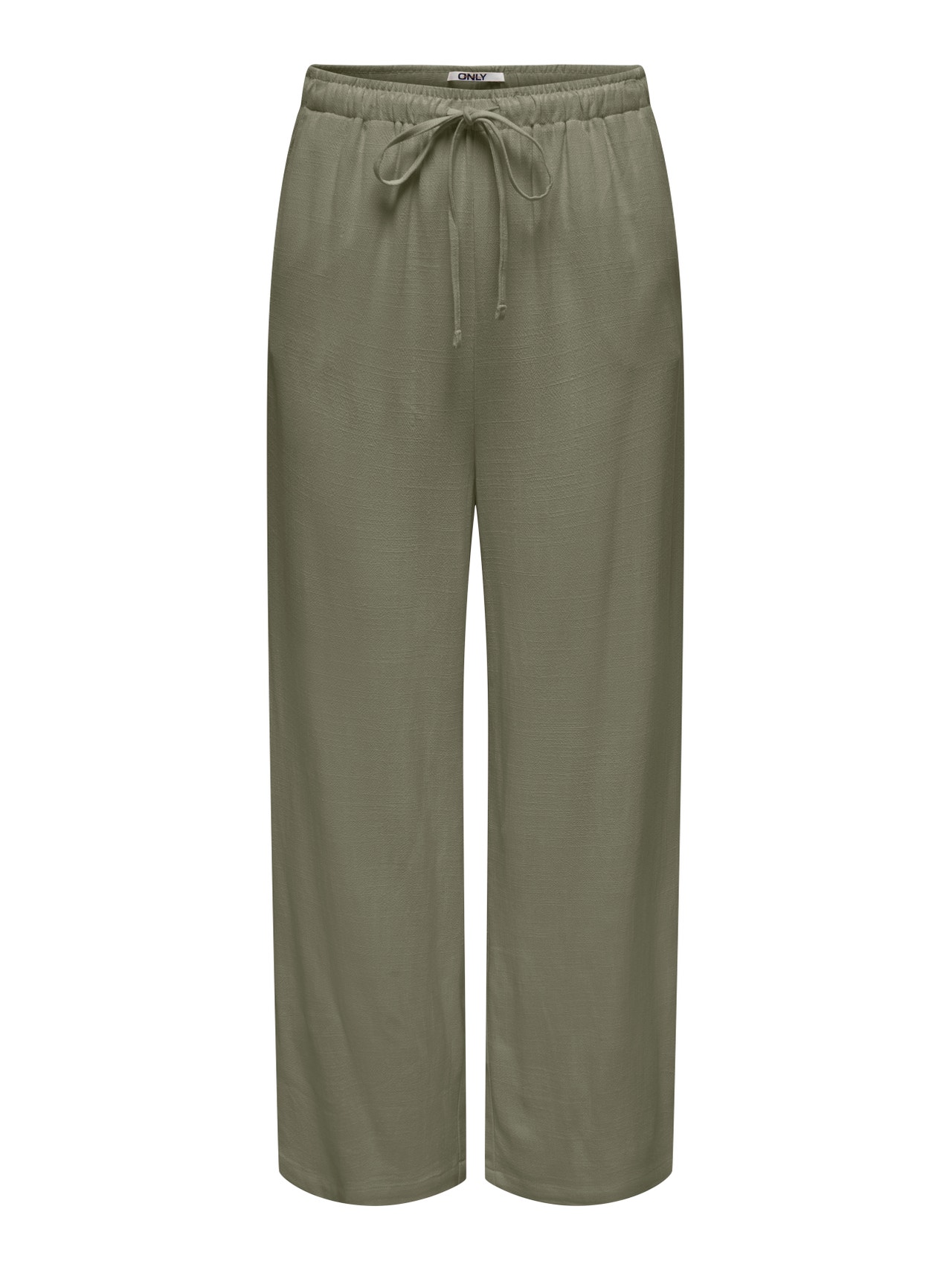 ONLY Ravno pristajanje Srednji struk Hlače -Deep Lichen Green - 15322263