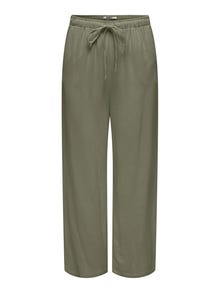 ONLY Ravno pristajanje Srednji struk Hlače -Deep Lichen Green - 15322263