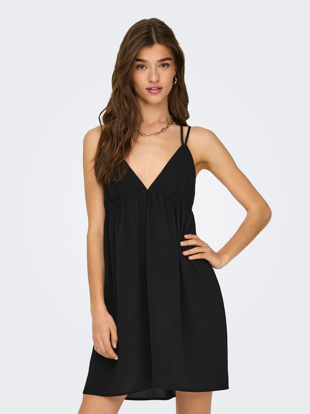 ONLY Regular Fit V-hals Smale stropper Kort kjole - 15322291