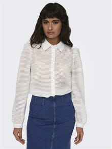ONLY Shirt with volume sleeves -Cloud Dancer - 15322327