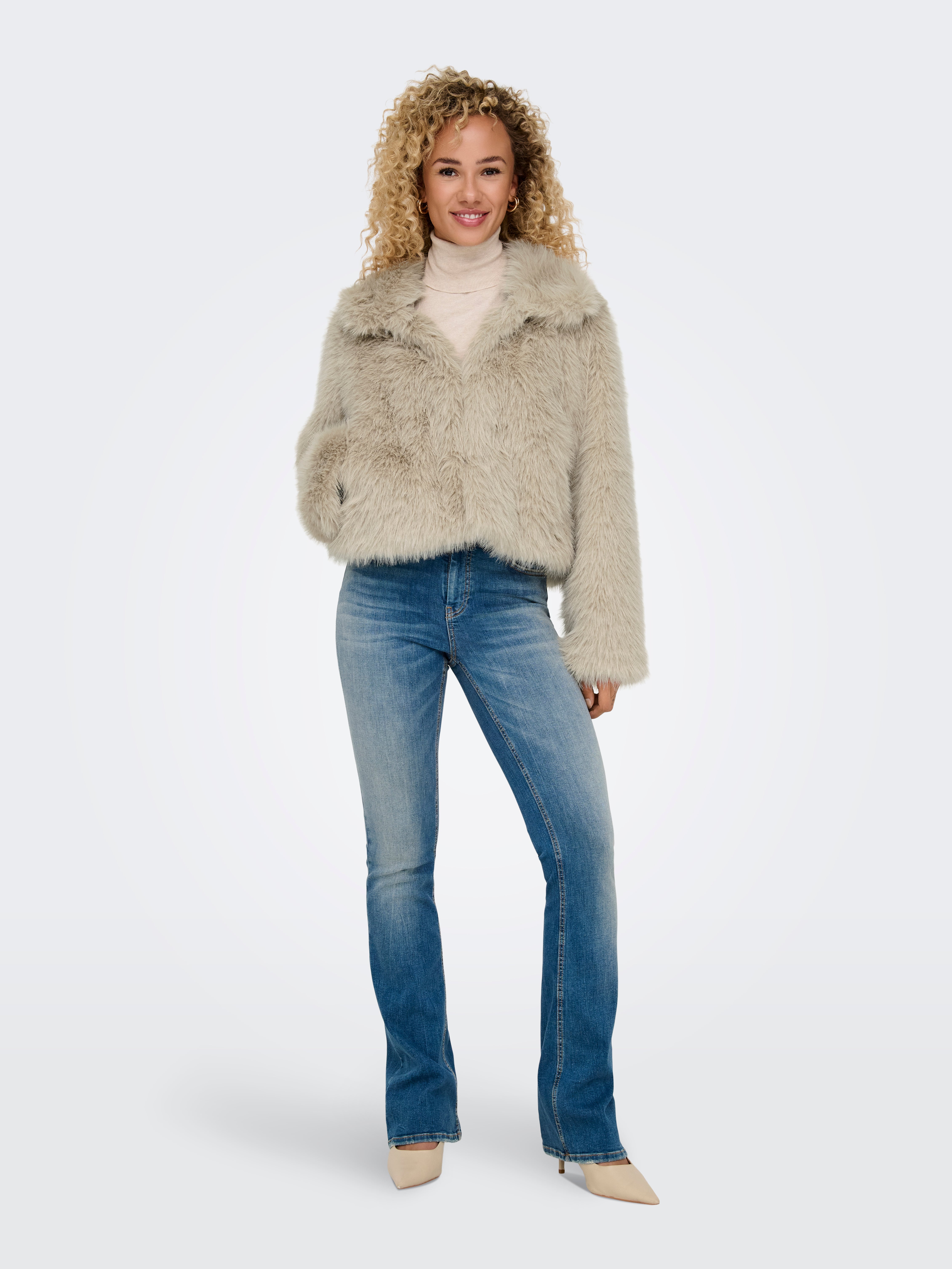 ONLY Onlmeagan Women's Fur Coat Otw Coat, Brown ONLY Onlmeagan Women's Fur Coat Otw Coat, Brown