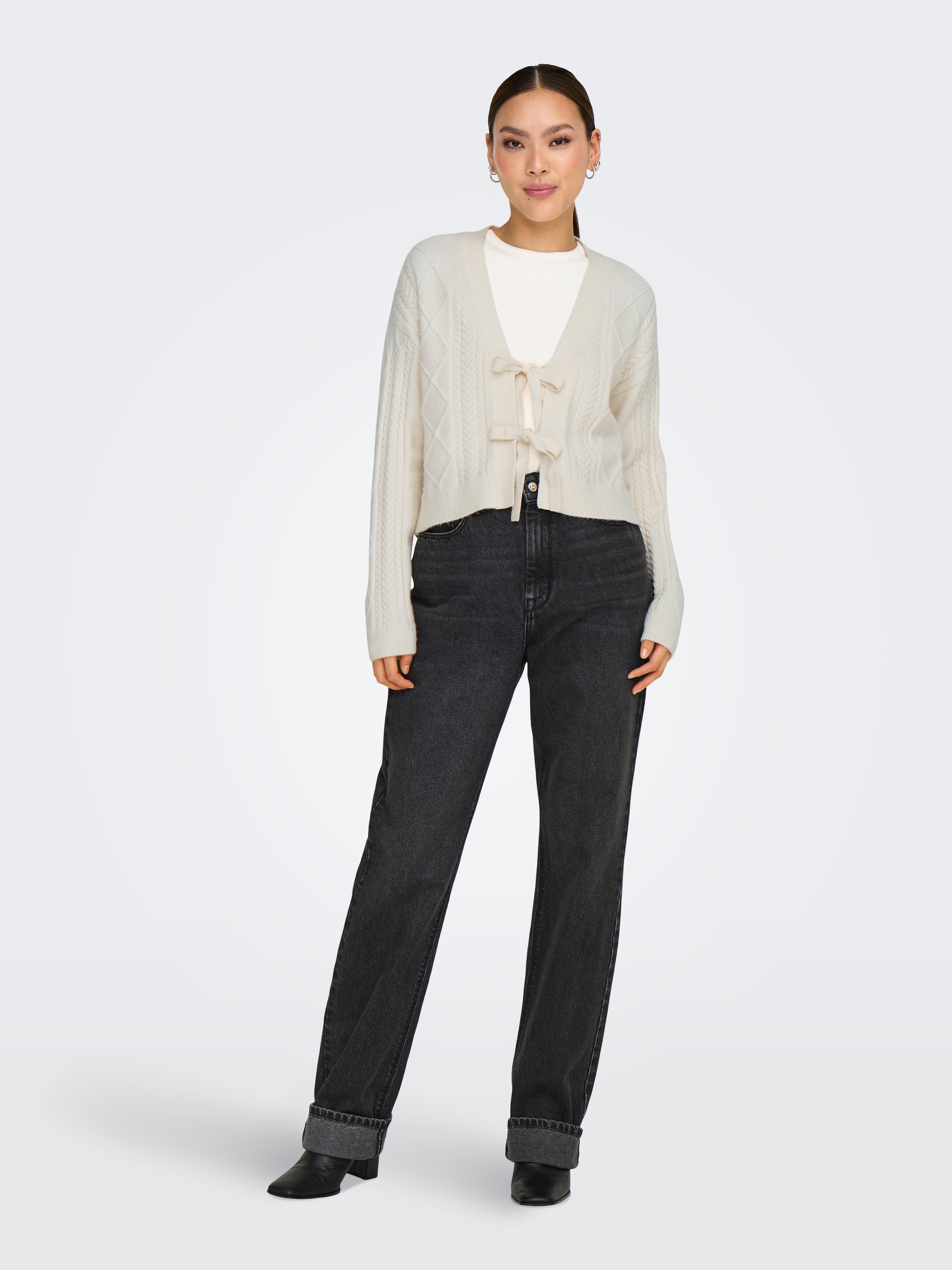 【pi_ske】deres qualia outer cardigan ONLFIA Kardigan | Off White | ONLY®