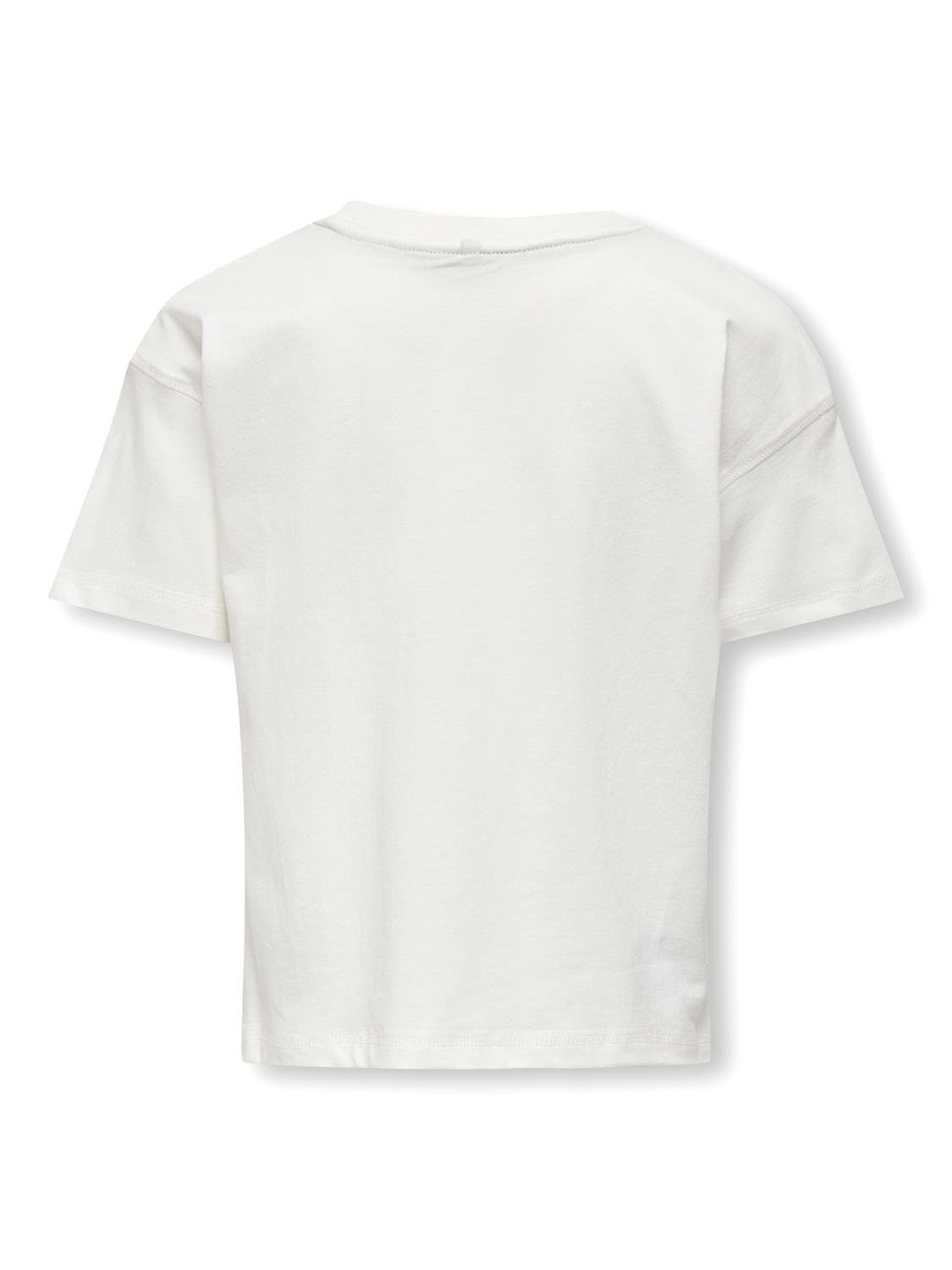 ONLY Krój regularny Okragly dekolt T-shirt -Cloud Dancer - 15322471
