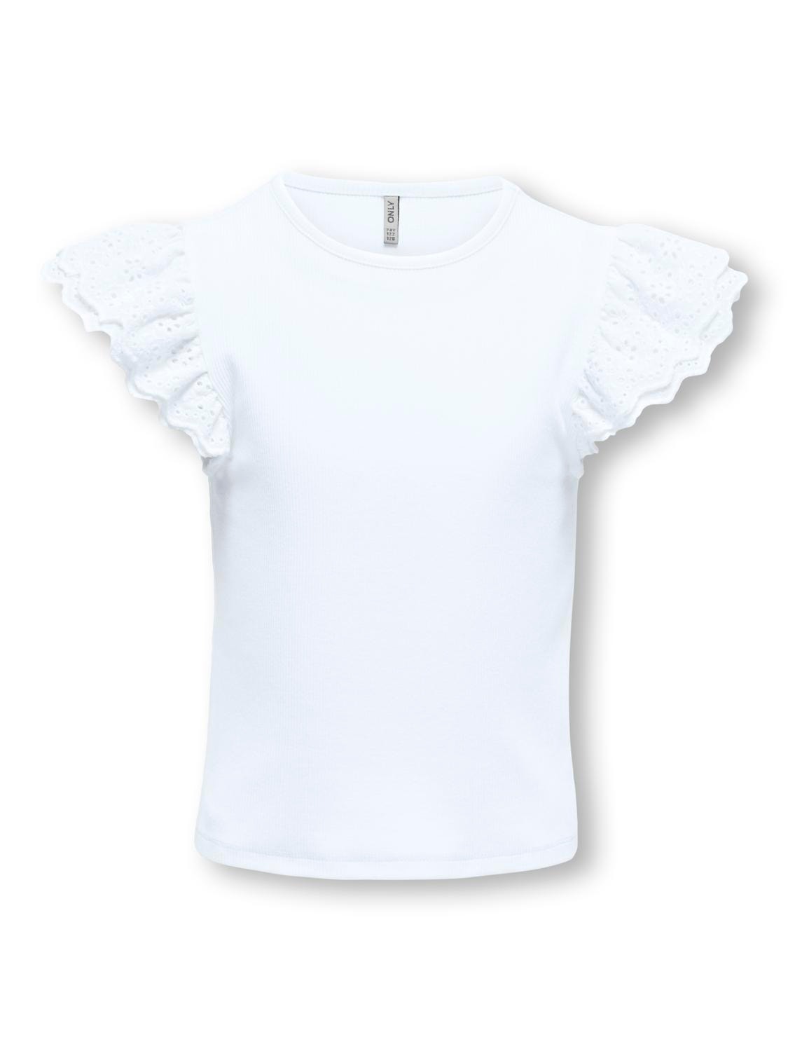 ONLY Regular Fit O-hals Topp -Bright White - 15322495