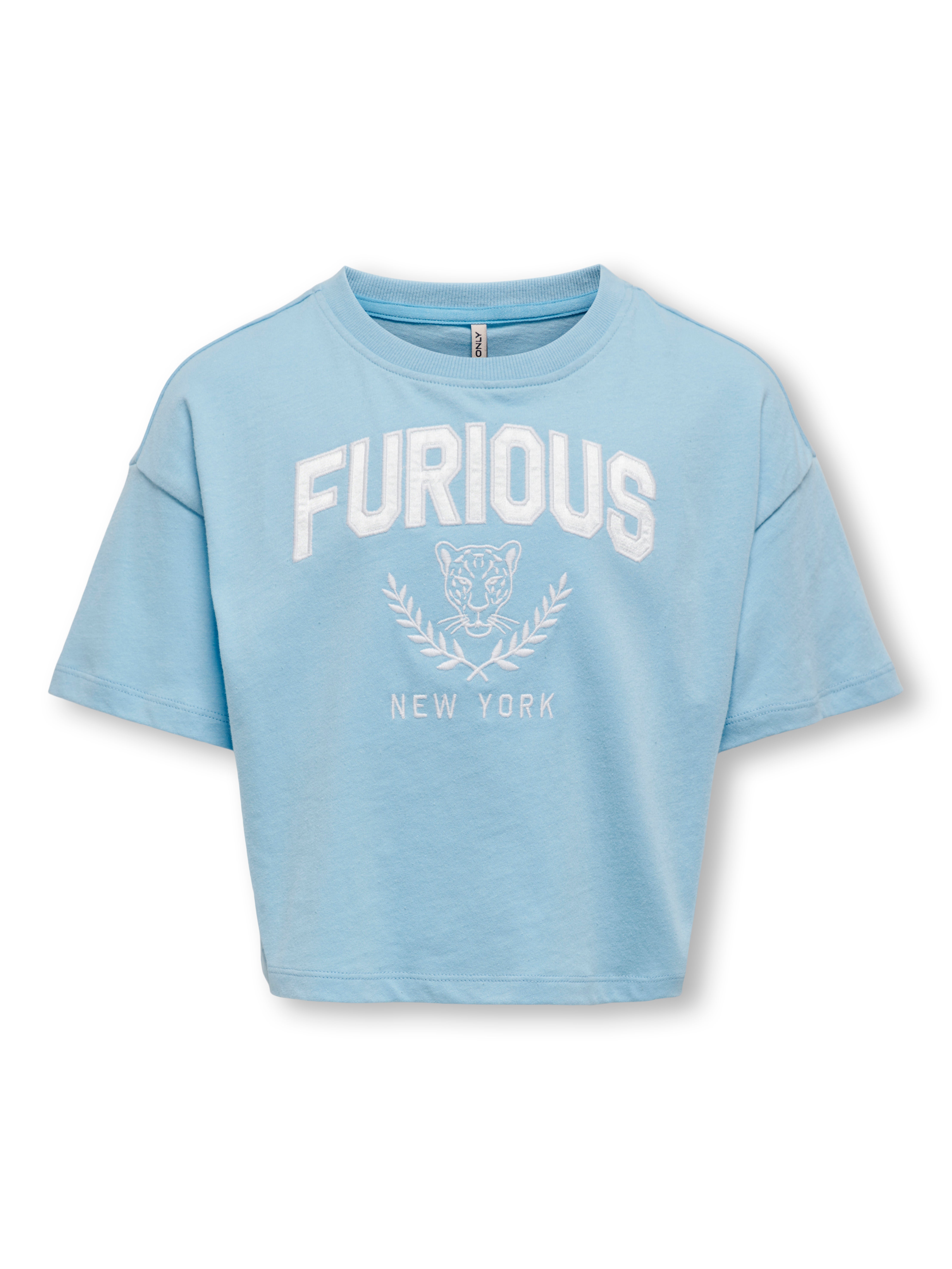 Cropped O-neck T-shirt - ONLY - Modalova