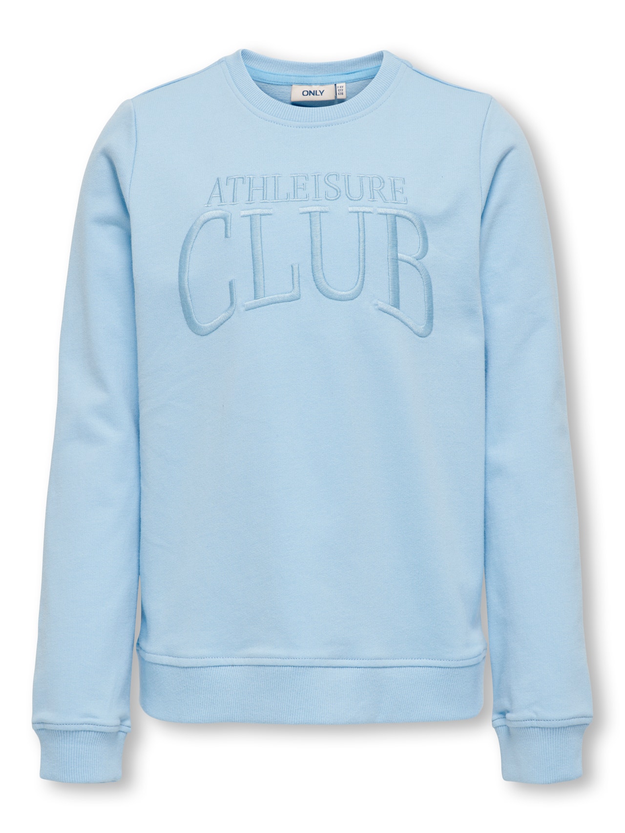 ONLY Regular Fit Round Neck Ribbed cuffs Sweatshirt -Clear Sky - 15322546