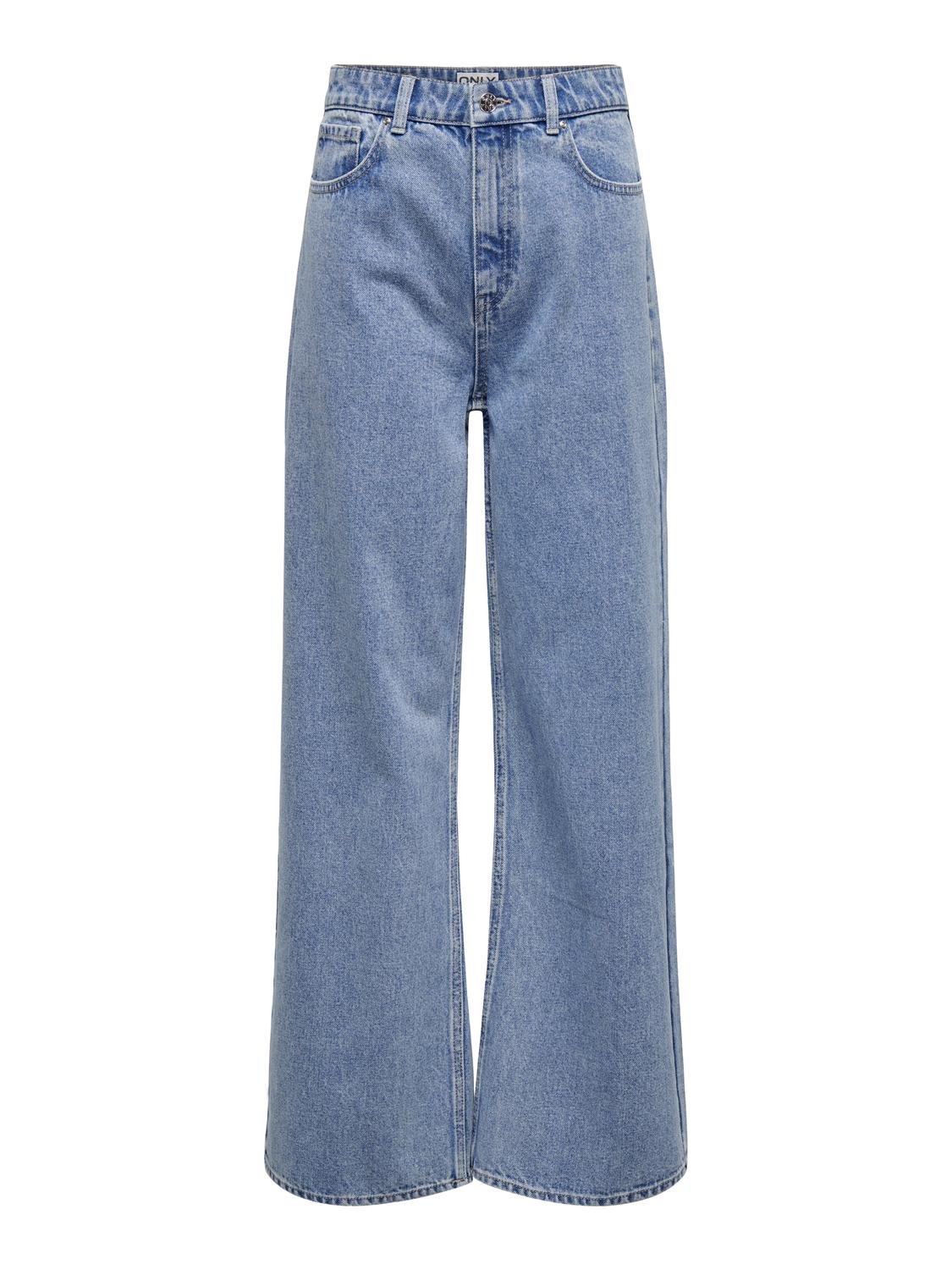 ONLY ONLMaise Low Waist Baggy Wide Jeans -Light Blue Denim - 15322704