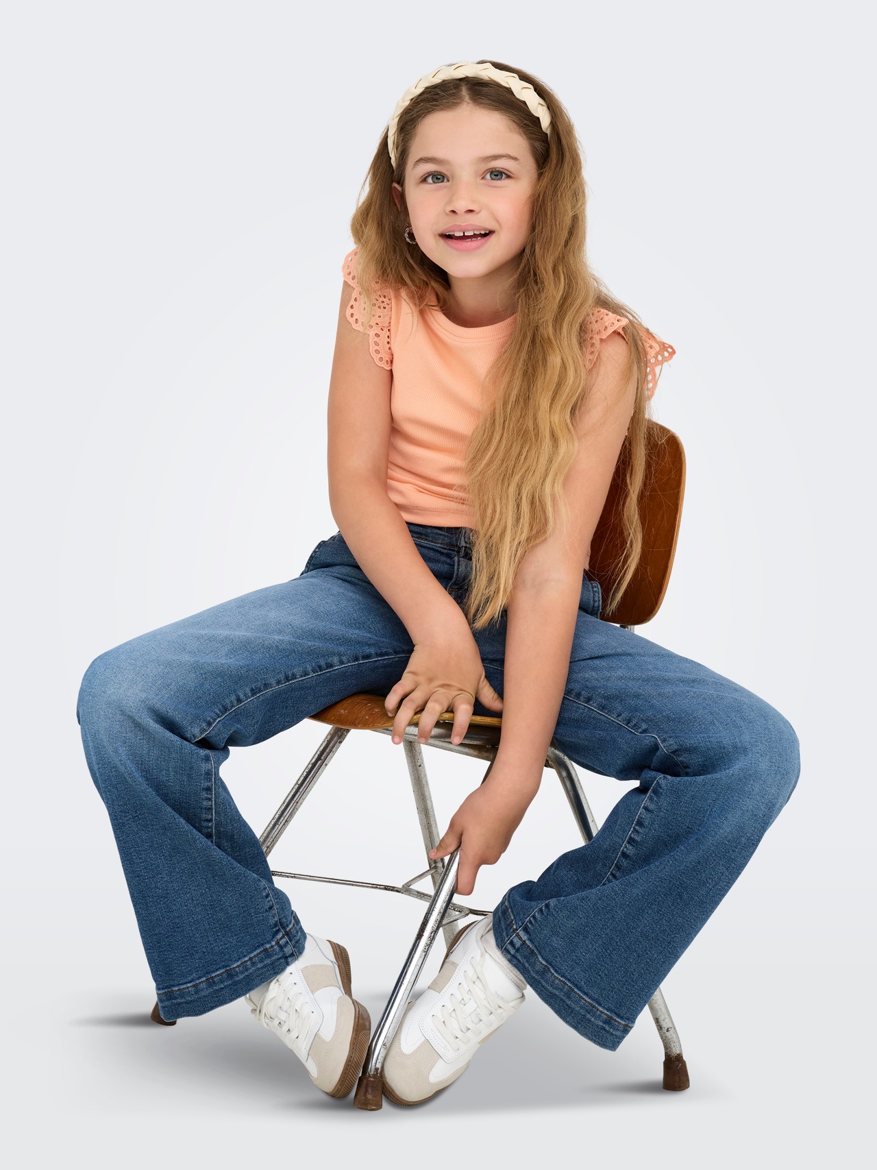 ONLY KOGNEW Wide leg fit Jeans -Light Blue Denim - 15322763