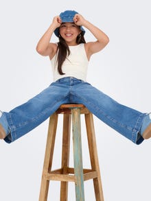 ONLY KOGNEW Φαρδύ στο κάτω μέρος Τζιν -Light Blue Bleached Denim - 15322763