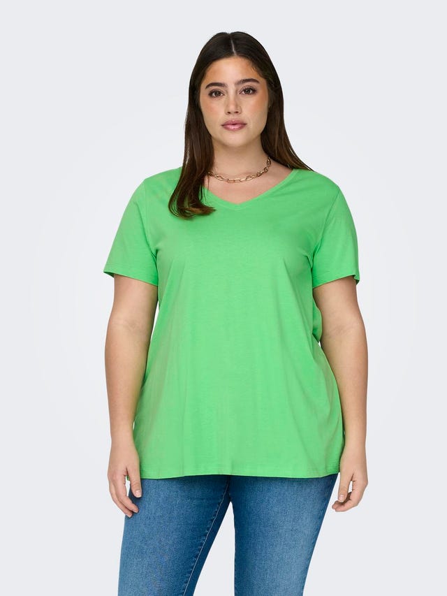 ONLY Normal geschnitten V-Ausschnitt T-Shirt - 15322776
