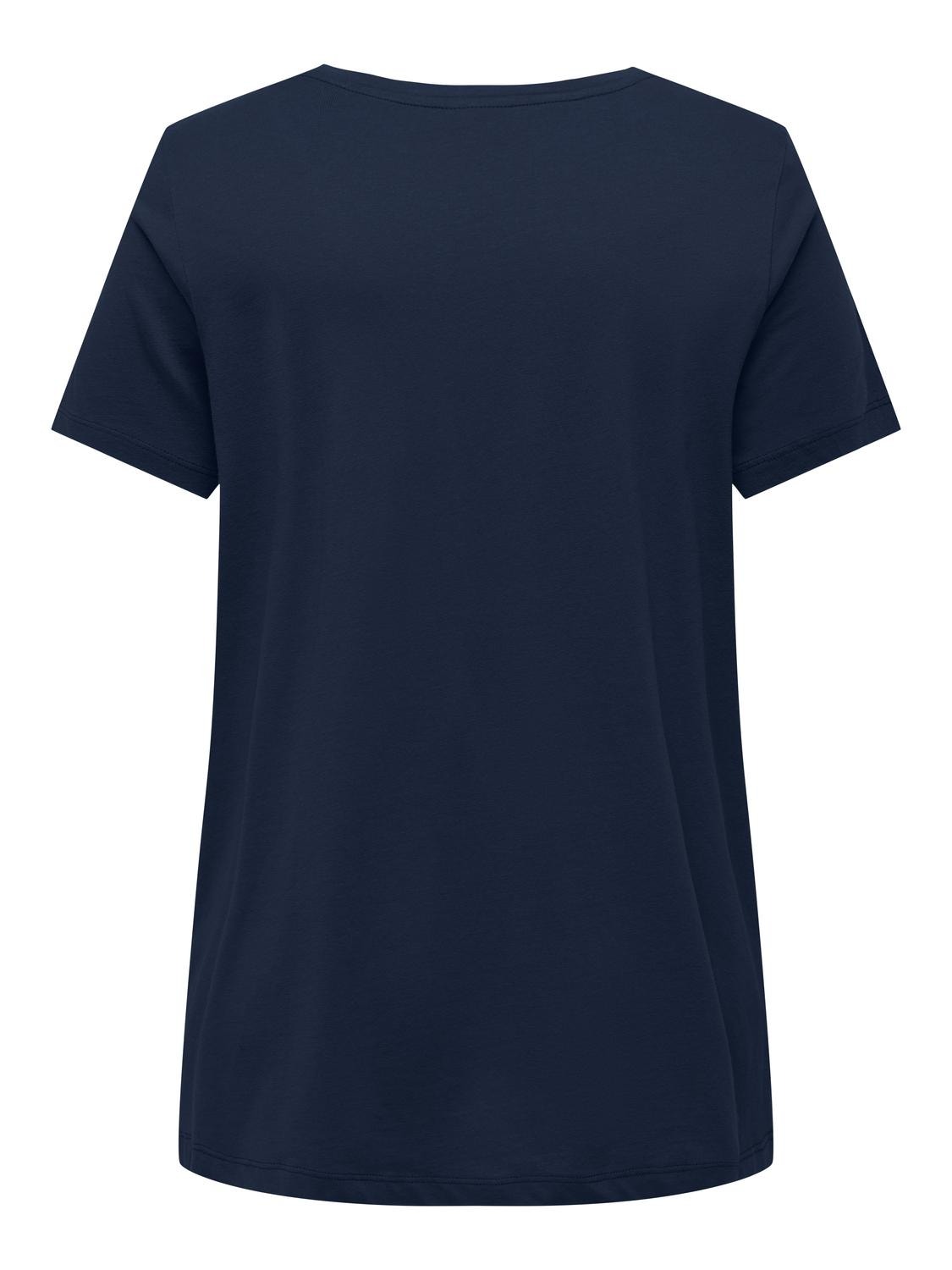 ONLY Normal geschnitten V-Ausschnitt T-Shirt -Naval Academy - 15322776