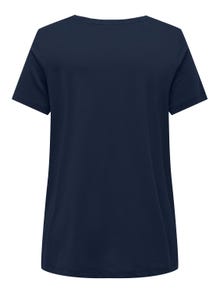 ONLY Regular Fit V-Neck T-Shirt -Naval Academy - 15322776