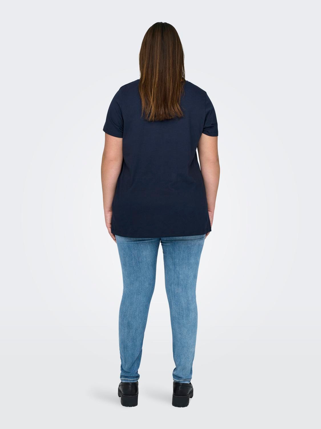 ONLY Curvy solid colored v-neck -Naval Academy - 15322776