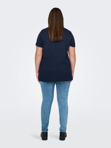 ONLY Regular Fit V-Neck T-Shirt -Naval Academy - 15322776