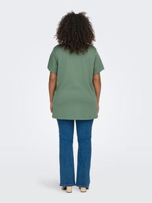 ONLY Curvy solid colored v-neck -Hedge Green - 15322776