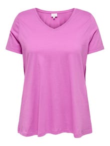 ONLY Normal geschnitten V-Ausschnitt T-Shirt -Rosebud - 15322776