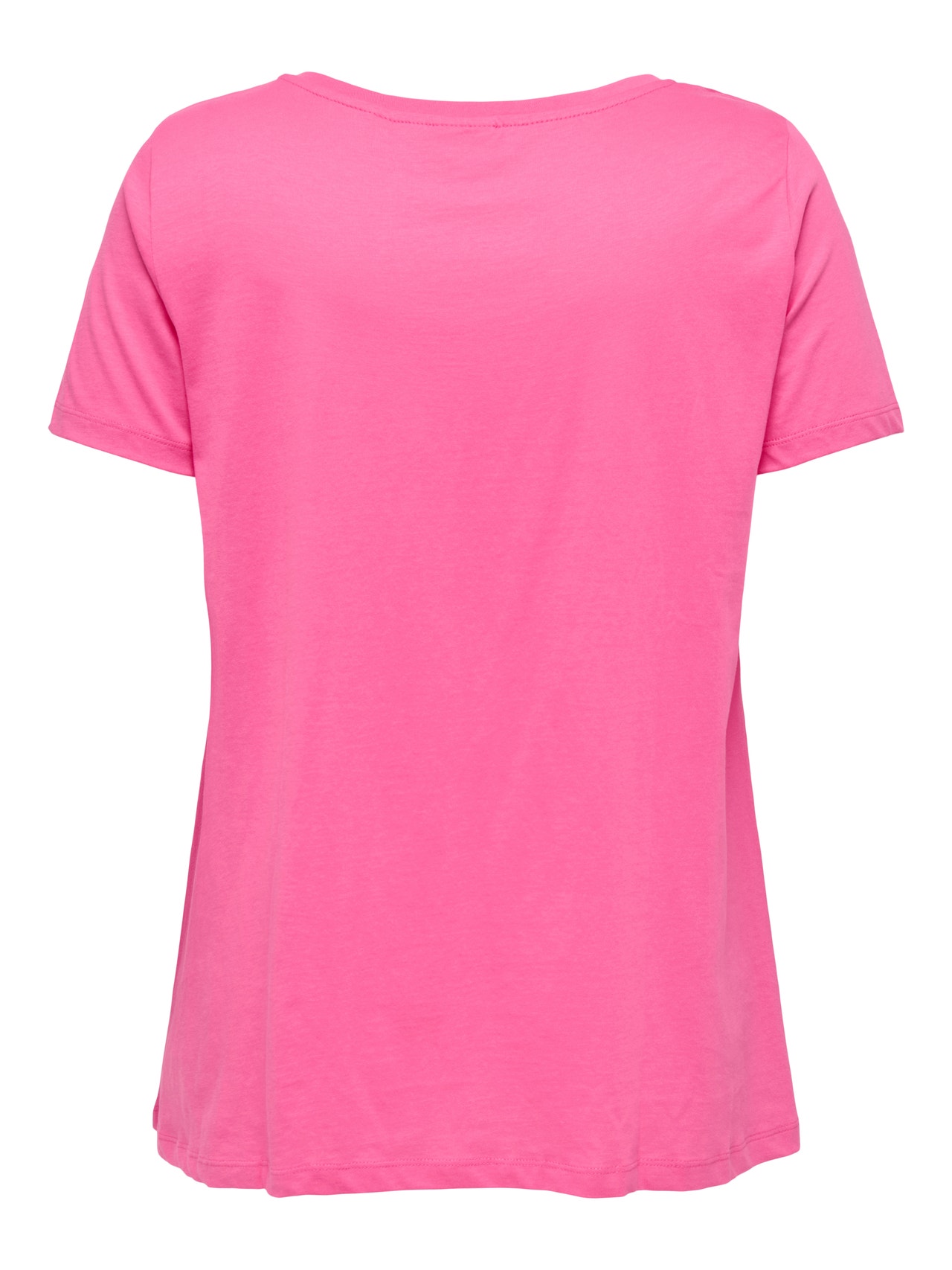 ONLY Normal geschnitten V-Ausschnitt T-Shirt -Fandango Pink - 15322776