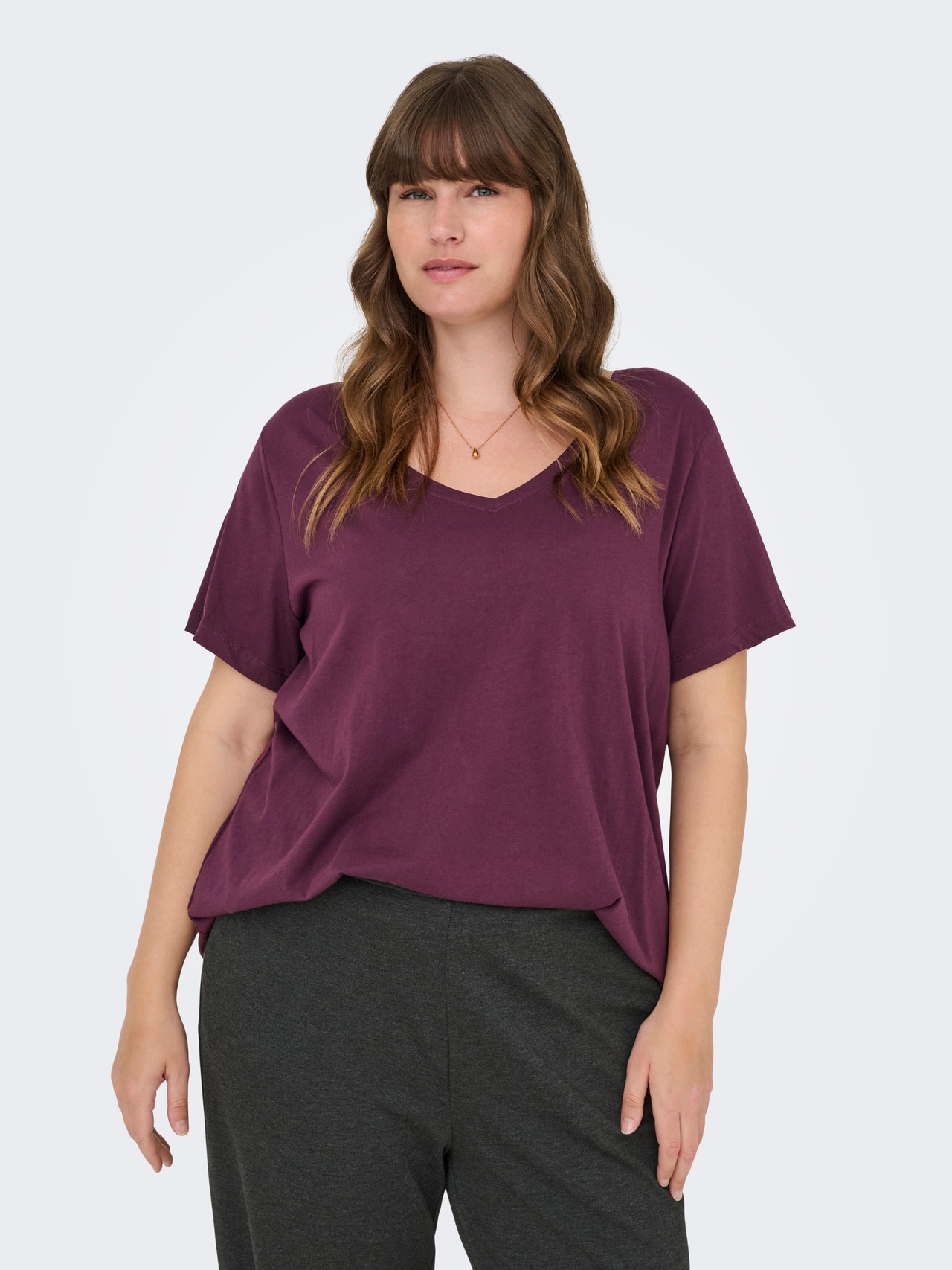 ONLY CARBONNIE T-shirt -Mauve Wine - 15322776
