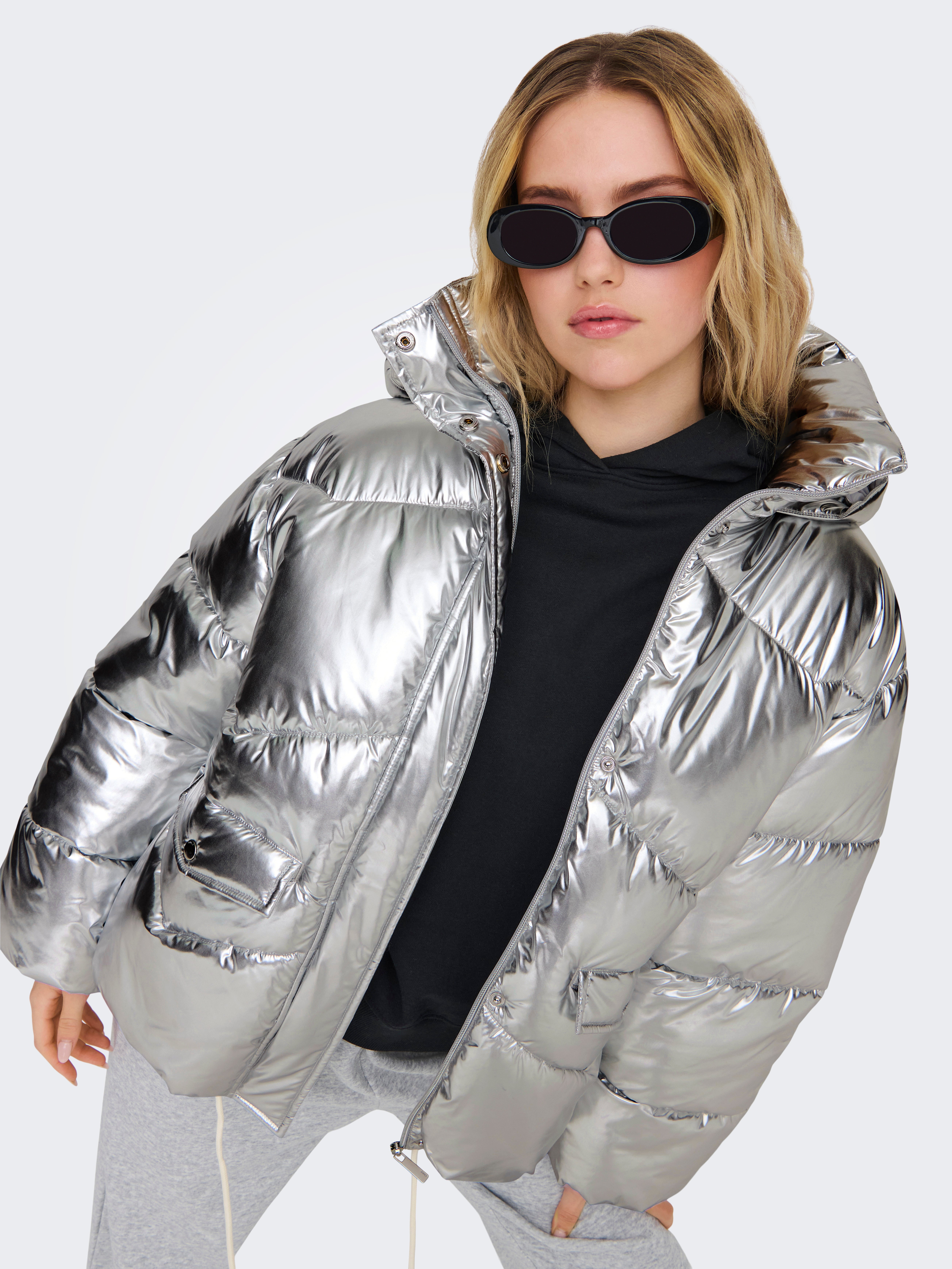 ONLPEARL Puffer jacket | Medium Grey | ONLY®