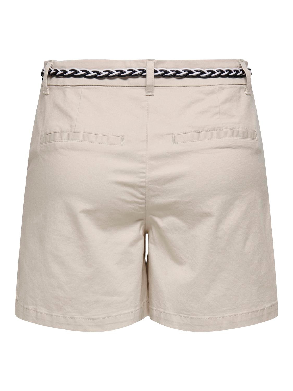 ONLY Normal geschnitten Hohe Taille Shorts -Pumice Stone - 15322835