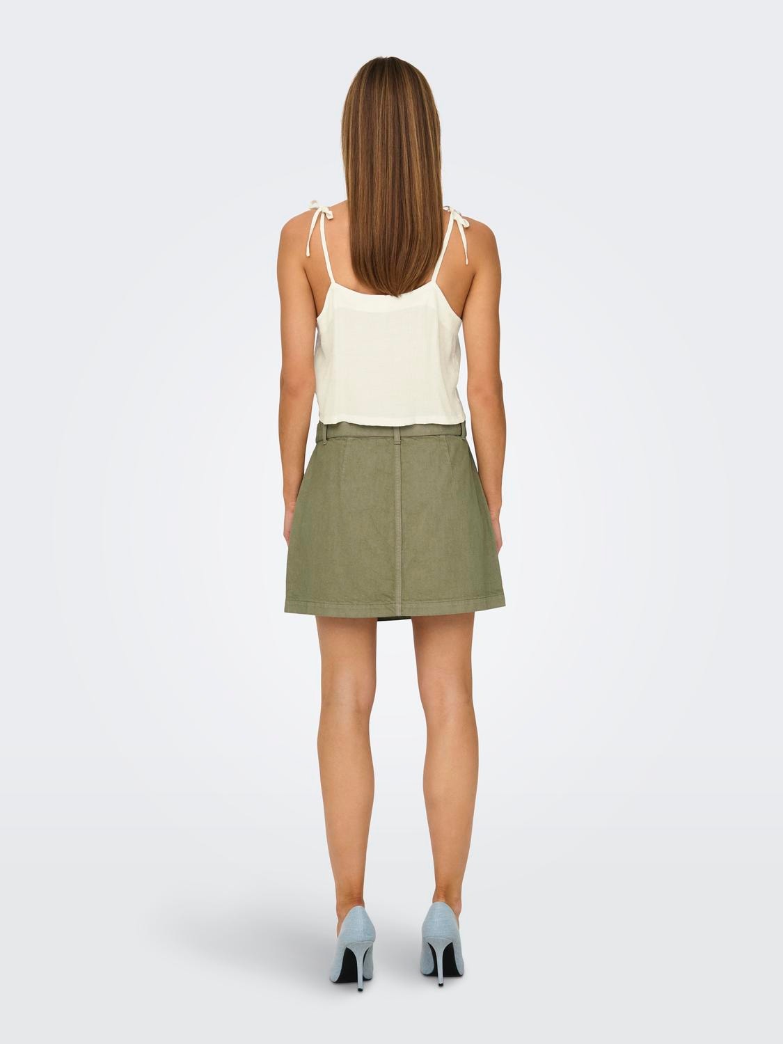 ONLY High waist Short skirt -Aloe - 15322861