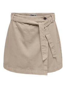 ONLY Falda corta Cintura alta -Plaza Taupe - 15322861